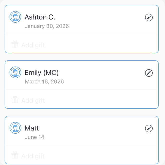 Birthday Manager feature icon