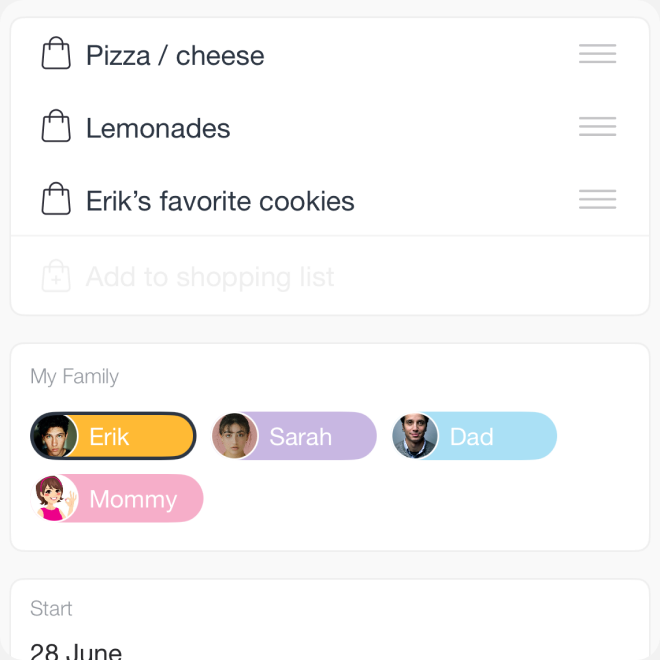 Shopping Lists feature icon
