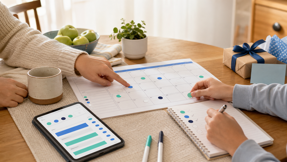 What family routine research teaches about planning the month in one shared family calendar